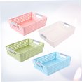 thumbnail image 4 of OUNONA 4pcs Stackable Plastic Storage Baskets For Office Home Organization File Bins Compact Desktop Storage, 4 of 8