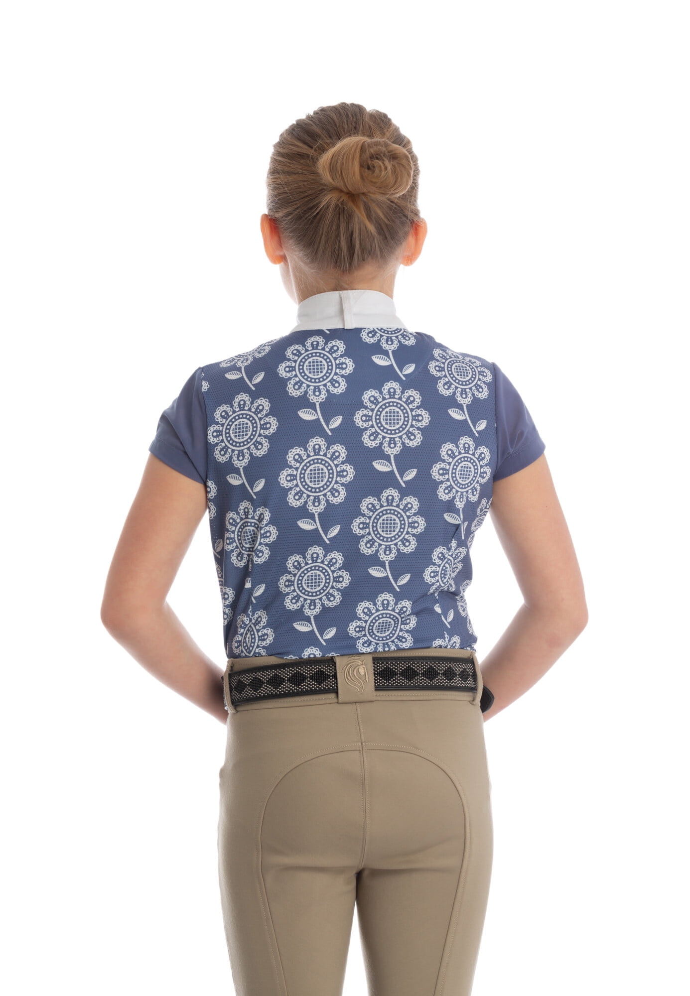 Equinavia Charlotte Kids Equestrian Short Sleeved Show Shirt with Cooling Mesh