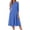 Z005-Royal Blue, variant on A-Line Dresses for Women 2024 Casual Comfy Flared 3/4 Sleeve Solid Midi Dress