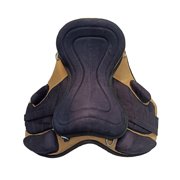 Beige Black Freemax English Treeless Synthetic Horse Saddle Matching Girth & Stirrups