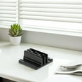 thumbnail image 2 of Miangastore Sleek Finish Black Plastic Vertical Laptop Stand For Desk Use 1Set, 2 of 8