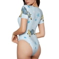 thumbnail image 3 of Naloa Cartoon Turtle Women's Short-Sleeved Onesie, One-Piece Swimsuit for Parties, dates, clubs - Medium, 3 of 9