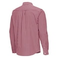 thumbnail image 3 of Men's Antigua Crimson Washington State Cougars Ellis Woven Tri-Blend Long Sleeve Button-Down Shirt, 3 of 3