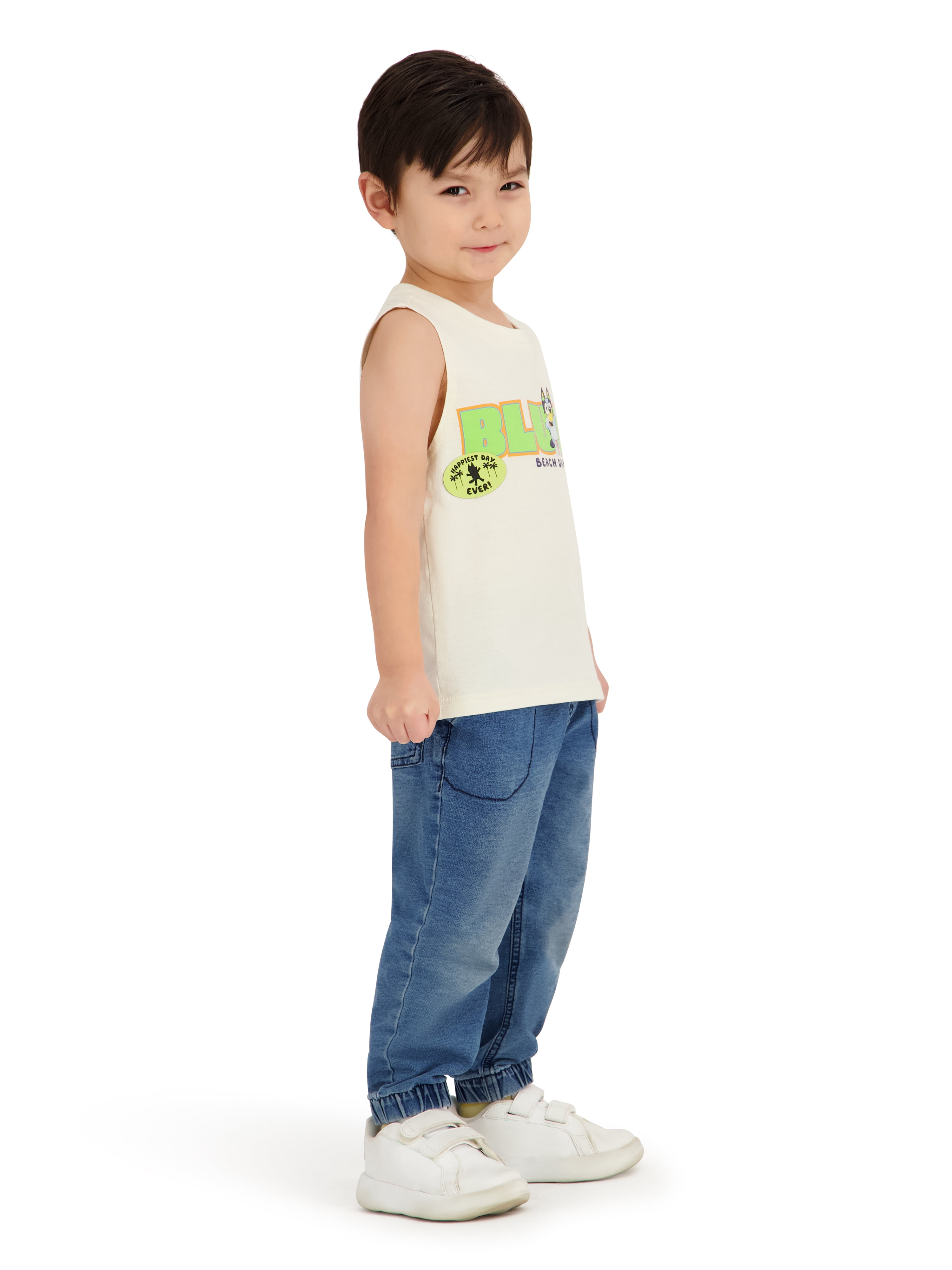Bluey Toddler Boy Sleeveless Muscle Tank, Sizes 12M-5T