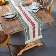 thumbnail image 2 of Trayknick Table Cover Table Runner for Weddings Table Runner with Tassels Boho Style Hollow Design Rustic Farmhouse Decor for Weddings Parties More, 2 of 8