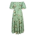 thumbnail image 3 of Gvmfive Summer Dresses for Women Off The Shoulder Floral Print Flowy Maxi Dress, 3 of 6