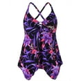 thumbnail image 1 of Hilor Women's V Neck Swim Tops Flowy Handkerchief Tankini Top, 1 of 4