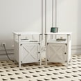 thumbnail image 4 of Behost Nightstand for Bedroom Set of 2, Farmhouse Small Bedside Table for Bedroom Furniture,White, 4 of 9