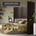thumbnail image 6 of 6 ft. Tall Bamboo Wave Room Divider Screen - Dark Mocha Finish, Freestanding Panel, 6 of 8