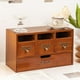 thumbnail image 1 of Organizador de escritorio con cajones, suministros de oficina ejecutivos, versátil caja de almacenamiento de madera para cosméticos y artículos de, 1 of 8