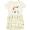 thumbnail image 3 of Inktastic Painting Art I Love to Paint Girls Toddler Dress, 3 of 5