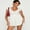 WHITE, variant on Rdhnmea Women's Y2k Mini Smocked Romper Gingham ​Deep V Neck Short Sleeve Boho Romper Dress Shorts Plaid Dress Beach Vacation Streetwear