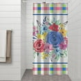thumbnail image 2 of Pioneer Colorful Floral Shower Curtain for Bathroom Home Decor Bathtubs Waterproof Fabric Curtain with 7 Hooks 36x72in, 2 of 6