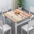 thumbnail image 3 of Boho Style Square Table Cover 34x34 Inch with Stretch Elastic Hem, Floral Design for Card Tables and Patio Settings, 3 of 6