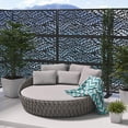 thumbnail image 5 of Neutypechic Outdoor Privacy Screen with Stand 76" x 47.2" x 15.7" Metal Balcony Decorative Screen, 5 of 5
