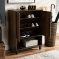 thumbnail image 3 of Bowery Hill Walnut Brown Finished 2-Door Wood Shoe Cabinet, 3 of 10