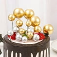 thumbnail image 5 of 20 Pieces Of Gold And Silver Ball Cake Top Birthday Party Cupcake Top Cake Decoration, 5 of 11