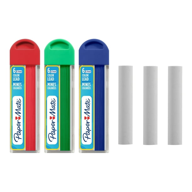 Paper Mate Clearpoint Color Lead and Eraser Mechanical Pencil Refills