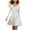 Gray, variant on TAGOLD Womens Long Sleeve V-Neck Dress Elastic Waist Detail Flowy Dress Solid Color Summer Daily Wear