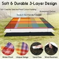 thumbnail image 6 of Picnic Blankets Waterproof Foldable Extra Large,80"x 60" Outdoor Beach Blanket Sandproof,3-Layer Lightweight Handy Mat Tote Picnic Camping Rugs for Outside Your Rv(Colorful Checkered), 6 of 6