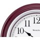 thumbnail image 3 of Westclox Reloj De Pared Redondo Con Movimiento De Cuarzo, Diseño Analógico Contemporáneo, Funciona Con Pilas Para Uso En Interiores (Borgoña 9 Pulgadas), 3 of 5
