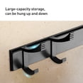 thumbnail image 3 of Hongyi Wall Mounted Aluminum Coat Hooks,No Drilling Door Hook Hanger With Movable 5 Hooks for Coat Hat Towel Bag Robes ,Bathroom/Entryway/Bedroom/Kitchen,Black, 3 of 8