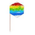 thumbnail image 1 of Stippling Rainbow   LGBT Toothpick Flags Cupcake Picks Party Celebration, 1 of 3