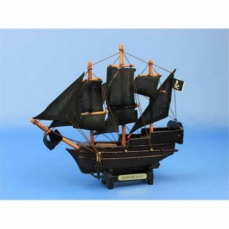 Handcrafted Model Ships Adventure Galley-7 Captain Kidds Adventure Galley 7 in. Decorative Model Pirate Ships
