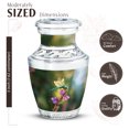 thumbnail image 2 of JAGASY Dragonfly Mini Urn for Mother - Green Small Urns for Human Ashes Keepsake - Purple Butterfly Flowers Decorative Urns for Father - Memorial Cremation Urn for Parents - (3 Inch), 2 of 7