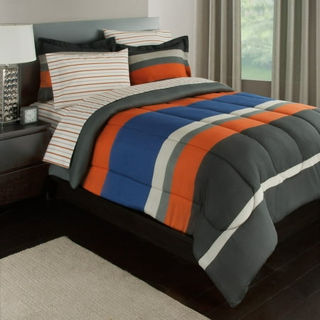 Campus Colors Rugby Stripe Reversible Bed in a Bag by Royale Linens