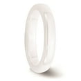 thumbnail image 4 of White Ceramic Ring Band Wedding Standard Domed 4mm Polished, 4 of 6