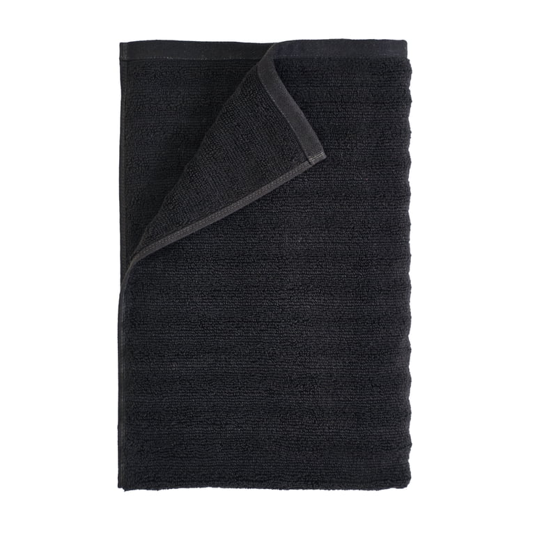 Mainstays Performance Bath Sheet, Textured Black photo 3