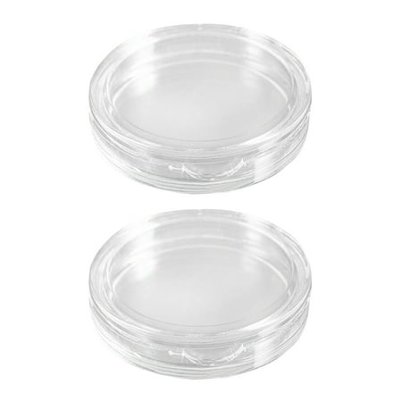 

20 Pcs Small Round Transparent Plastic Coin Box 21mm