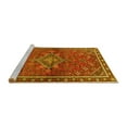 thumbnail image 2 of Ahgly Company Machine Washable Indoor Round Persian Yellow Traditional Area Rugs, 3' Round, 2 of 4