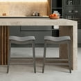 thumbnail image 4 of Gymax Set of 2 Saddle Bar Stools Counter Height Kitchen Chairs w/ Rubber Wood Legs, 4 of 8