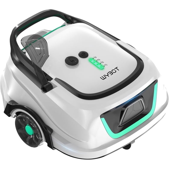 Restored WYBOT A1 Cordless Robotic Pool Cleaner, Automatic Pool Vacuum for Above Ground Pools with 120 Mins, Double Filters, LED Indicator, Charge in 2.5H, 4 Cleaning Modes, White