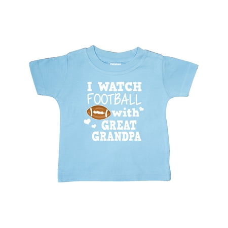 

Inktastic I Watch Football with My Great Grandpa Gift Baby Boy T-Shirt