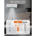 thumbnail image 6 of 18000 BTU Mini Split AC/Heater, 19 SEER2 Inverter, 230V, Cools Up to 1250 Sq.Ft, Ductless, Alexa Compatible, White, 6 of 7