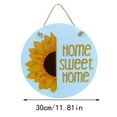 thumbnail image 3 of Front Door Hanging,Sunflower Welcome 3D Door Hanger Funny Door Hanger Farmhouse Door Hanger Rustic Welcome Sign Spring Festival Wooden Hanging Sign, 3 of 8