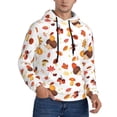 thumbnail image 2 of Fotbe Men's Hoodie with Autumn Maple Leaf with Hedgehog Pattern - Kangaroo Pocket Pullover Hooded Sweatshirt, Perfect for Daily Wear, Travel, and Home-3X-Large, 2 of 7