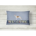thumbnail image 2 of Carolines Treasures BB5509PW1216 Greyhound Welcome Canvas Fabric Decorative Pillow, 12H x16W, multicolor, 2 of 3