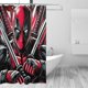 thumbnail image 3 of Cortina de ducha de tela de poliéster impermeable Deadpool, decoración de baño, kit de cortina de ducha con ganchos, 72 x 72 pulgadas, 3 of 8