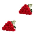 thumbnail image 3 of Cateissary 10 UNIDS Flores Artificiales Flor Falsa Ligero Arreglo de Ramo de Rosas Hogar Fiesta de Boda Cumpleaños Decoraciones de Regalo Type2 NO2, 3 of 6