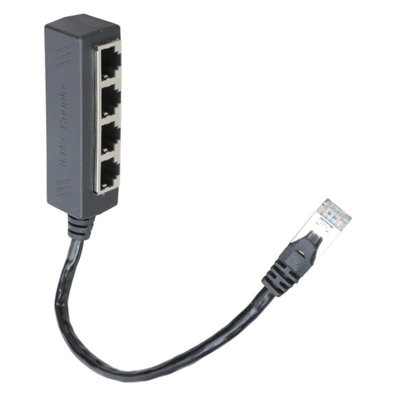 4 Port Ethernet Networking Splitter Adapter 4 Way Ethernet Cable Extender for Multiple Device Connection