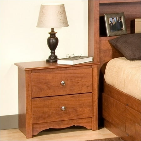 Prepac Monterey Cherry 2 Drawer Nightstand