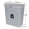thumbnail image 4 of Olibuy Hanging Trash Can with Lid for Under Sink or Cabinet Door, 2.4 Gallon Kitchen Compost Bin , Garbage Can for Cupboard/ Bathroom/ Bedroom/ Office/ Camping, Wall Mounted Indoor, Gray, 4 of 6