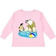thumbnail image 3 of Inktastic Penguin and Polar Bear Iceberg Beach Bums Boys or Girls Long Sleeve Toddler T-Shirt, 3 of 5