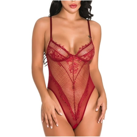 

Floleo Clearance Women Sexy Underwear Corsets Lace Muslin Corset Underwear Bodysuit Deals
