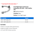 thumbnail image 2 of Front Right Upper Control Arm - Compatible with 2004 - 2009 Cadillac SRX 2005 2006 2007 2008, 2 of 2