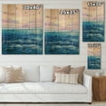 thumbnail image 4 of Designart 'Sunrise Glow On The Ocean Waves II' Nautical & Coastal Print on Natural Pine Wood, 4 of 5